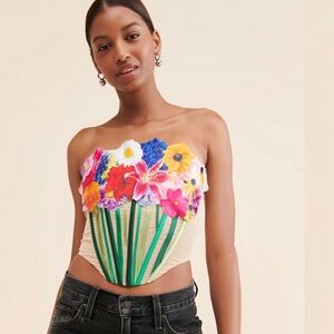 NWOT Tyler McGillivary Bouquet Corset Top